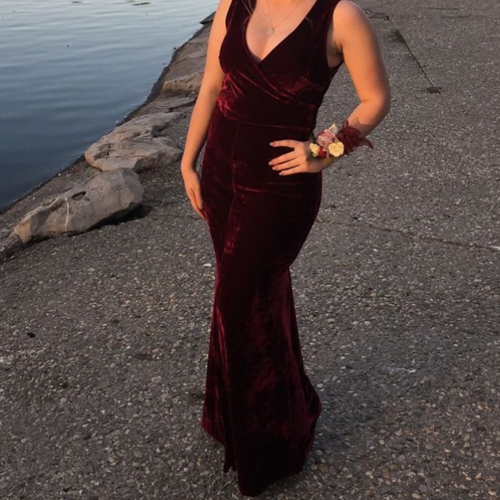Red velvet Formal dress